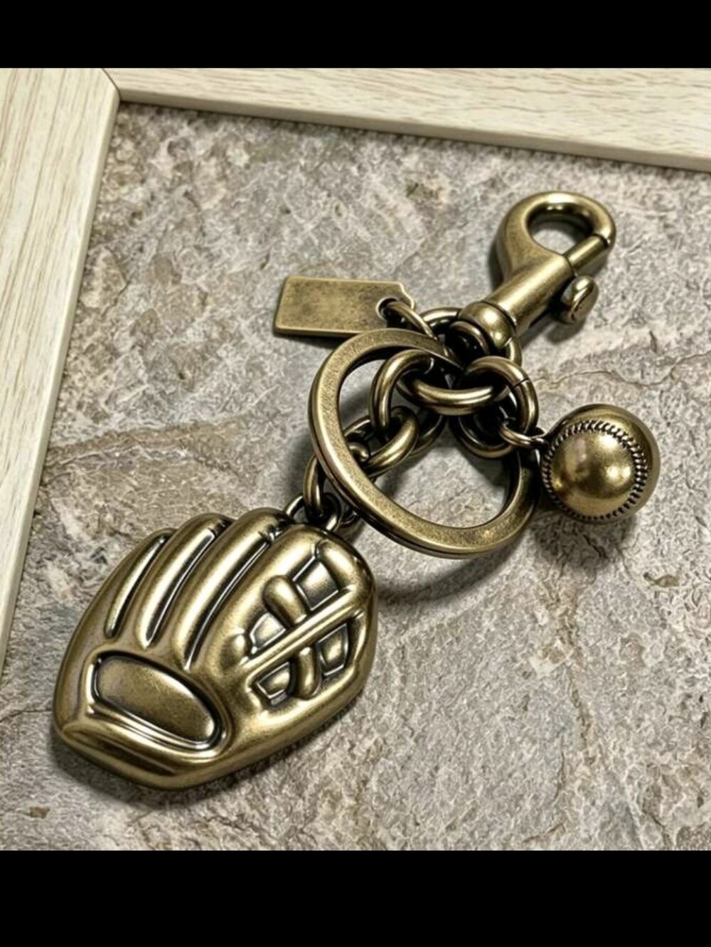 Baseball Glove & Ball Bag Charm/ Keychain NEW